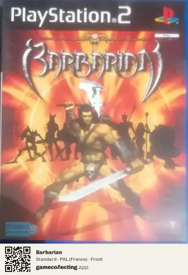 Barbarian PlayStation 2, France box front