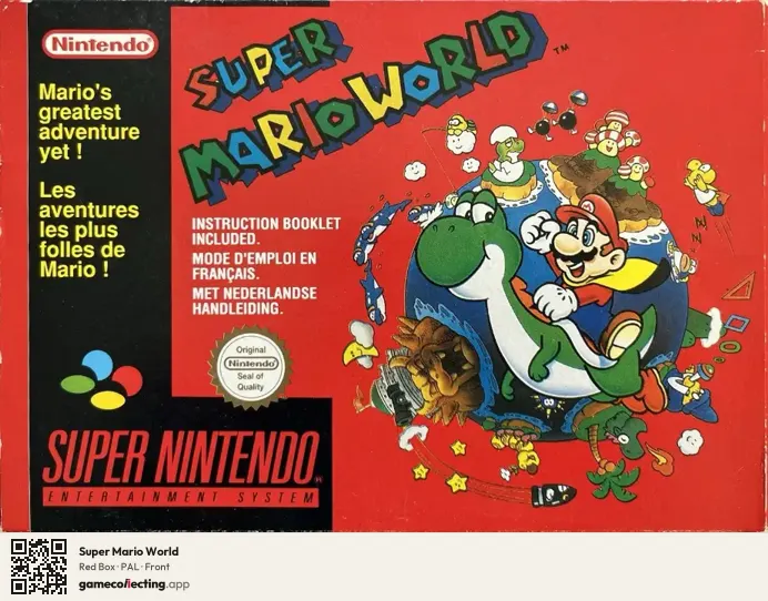 Super Mario World Super Nintendo Entertainment System, PAL box front
