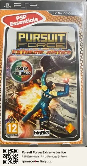 Pursuit Force: Extreme Justice PlayStation Portable, Portugal box front