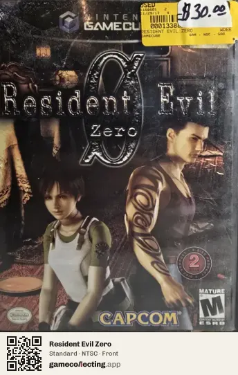 Resident Evil Zero Nintendo GameCube, NTSC box front