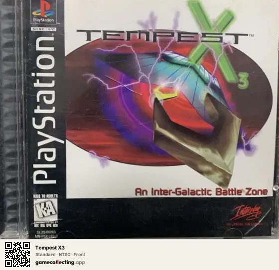 Tempest X3 PlayStation, NTSC box front