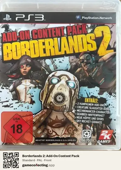 Borderlands 2: Add-On Content Pack PlayStation 3, PAL box front