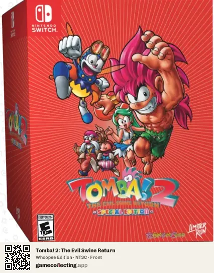 Tomba! 2: The Evil Swine Return Nintendo Switch, NTSC box front