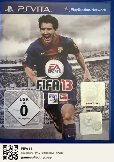 FIFA 13 PlayStation Vita, Germany box front