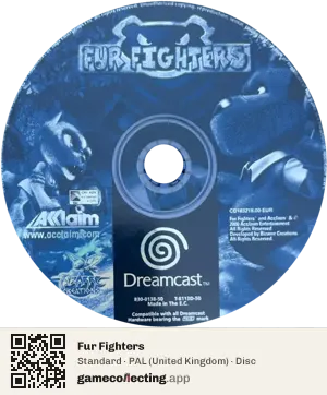 Fur Fighters Sega Dreamcast, PAL disc