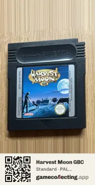 Harvest Moon GBC Game Boy Color, PAL cartridge label