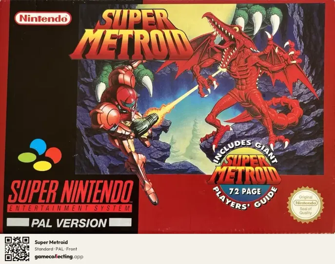 Super Metroid Super Nintendo Entertainment System, PAL box front