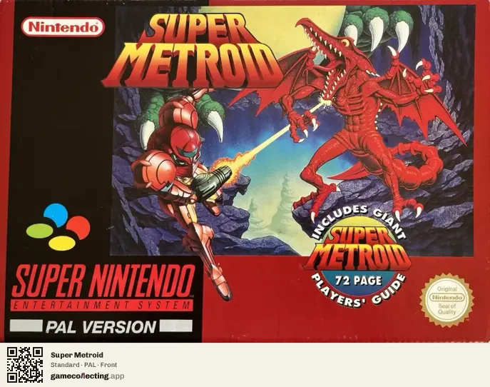 Super Metroid Super Nintendo Entertainment System, PAL box front