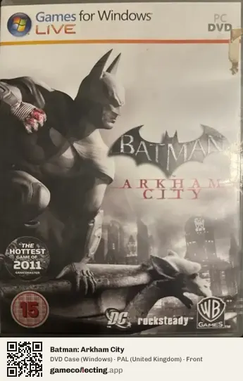 Batman: Arkham City Computer, United Kingdom box front