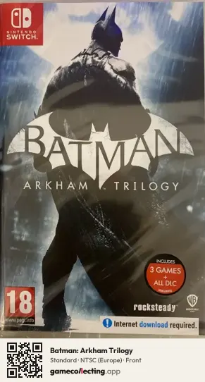 Batman: Arkham Trilogy Nintendo Switch, Europe box front