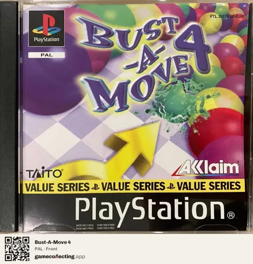 Bust-A-Move 4 PlayStation, PAL box front