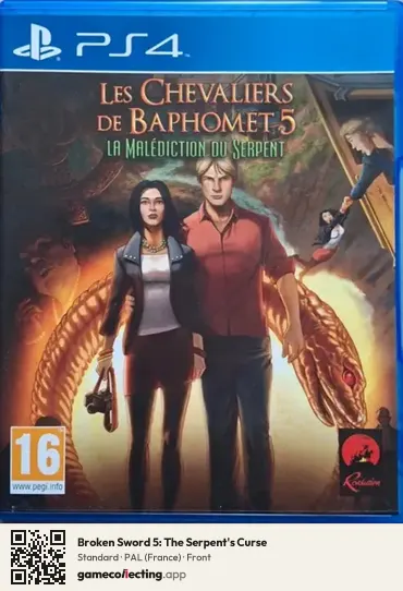 Broken Sword 5: The Serpent's Curse PlayStation 4, France box front