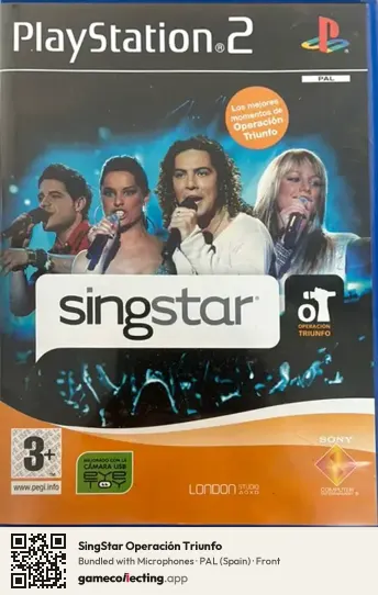 SingStar Operación Triunfo PlayStation 2, Spain box front