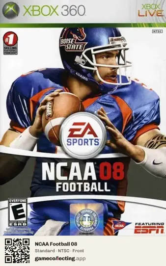 NCAA Football 08 Xbox 360, NTSC box front