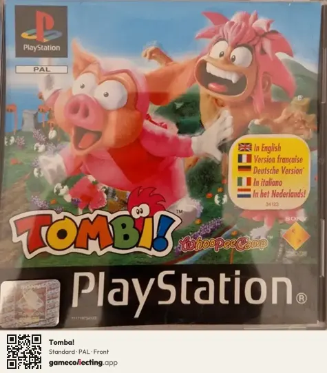 Tomba! PlayStation, PAL box front