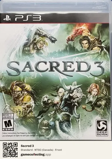 Sacred 3 PlayStation 3, Canada box front