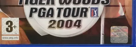 Tiger Woods PGA Tour 2004, the PEGI square on its front