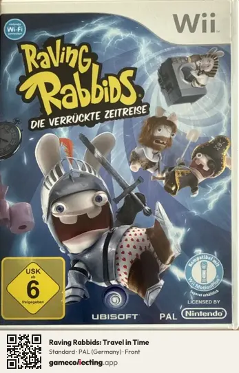 Raving Rabbids: Travel in Time Nintendo Wii, Germany box front