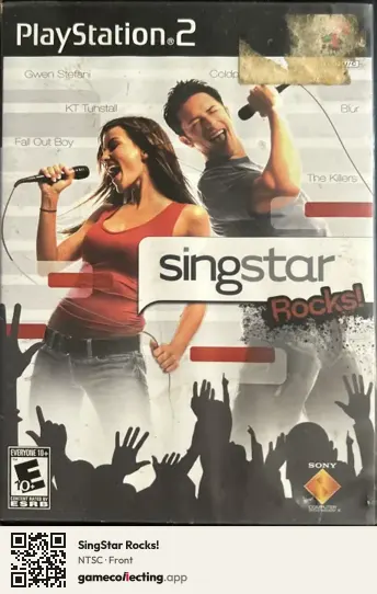 SingStar Rocks! PlayStation 2, NTSC box front