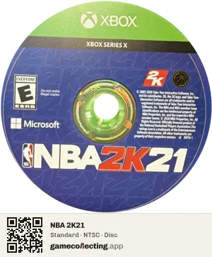 NBA 2K21 Xbox Series X, NTSC disc