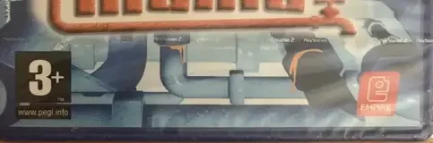 Pipe Mania, the PEGI square on its front
