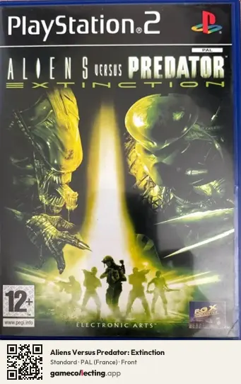 Aliens Versus Predator: Extinction PlayStation 2, France box front