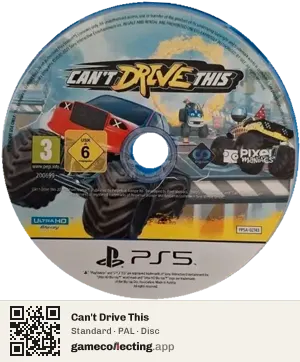 Can't Drive This PlayStation 5, PAL disc