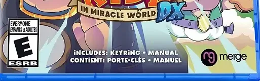 Alex Kidd in Miracle World DX, the ESRB box on its front