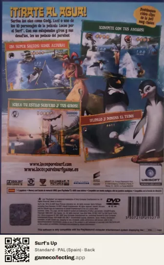 Surf's Up PlayStation 2, Spain box back