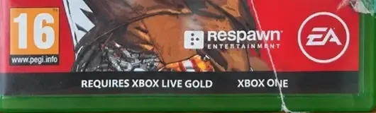 Apex Legends, the PEGI square on its front