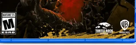 Back 4 Blood, the ESRB box on its front