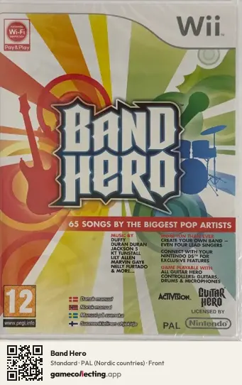 Band Hero Nintendo Wii, Nordic countries box front