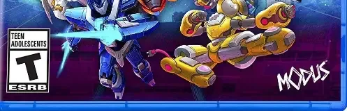 Override 2: Super Mech League, the ESRB box on its front