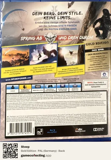 Steep PlayStation 4, Germany box back