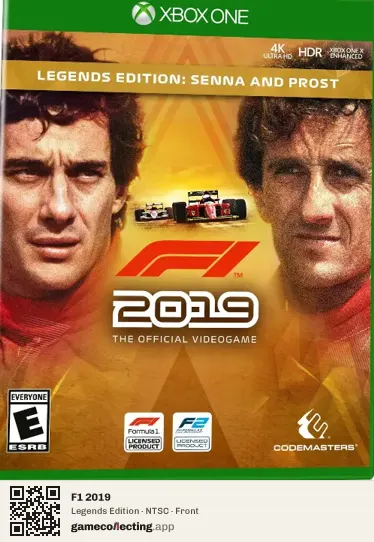 F1 2019 Xbox One, NTSC box front