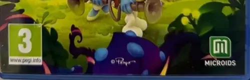 The Smurfs: Mission Vileaf, the PEGI square on its front