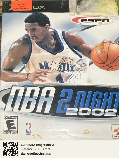 ESPN NBA 2Night 2002 Xbox, NTSC box front