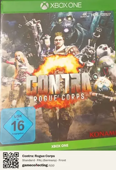 Contra: Rogue Corps Xbox One, Germany box front