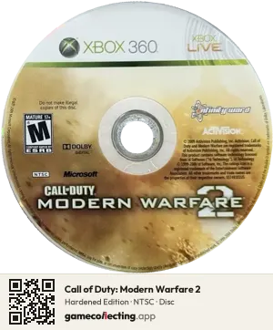 Call of Duty: Modern Warfare 2 Xbox 360, NTSC disc