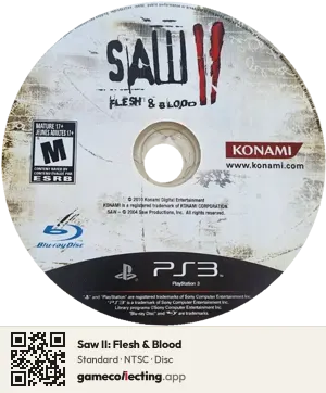Saw II: Flesh & Blood PlayStation 3, NTSC disc