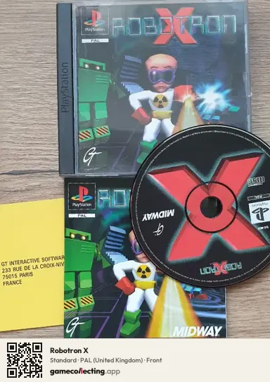 Robotron X PlayStation, United Kingdom box front