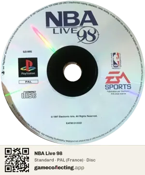NBA Live 98 PlayStation, PAL disc