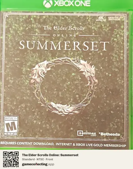 The Elder Scrolls Online: Summerset Xbox One, NTSC box front