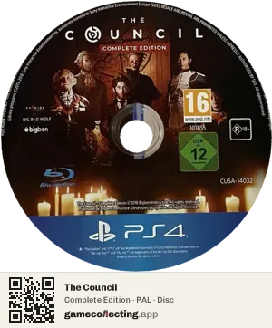 The Council PlayStation 4, PAL disc