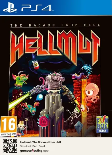 Hellmut: The Badass from Hell PlayStation 4, PAL box front