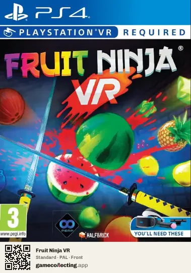 Fruit Ninja VR PlayStation 4, PAL box front
