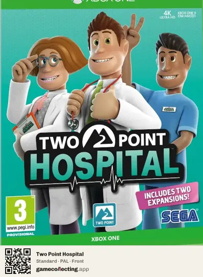 Two Point Hospital Xbox One, PAL box front