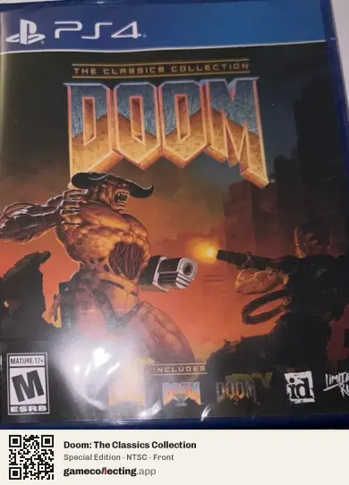 Doom: The Classics Collection PlayStation 4, NTSC box front