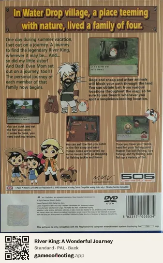 River King: A Wonderful Journey PlayStation 2, PAL box back