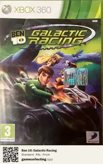 Ben 10: Galactic Racing Xbox 360, PAL box front